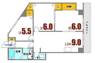 サザンクロスII【3階】の間取り