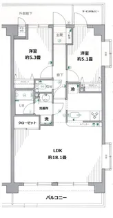 モアグランデ豊春【4階】の間取り