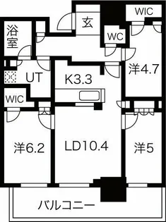 ローレルタワー堺筋本町【24階】の間取り
