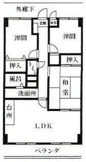 エスポワール西調布【5階】の間取り