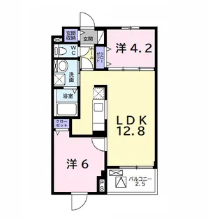 つばさガーデン奈良輪【5階】の間取り
