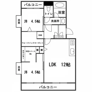 ハイツリバーヒルズ【3階】の間取り