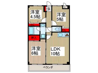 クレスト志木【3階】の間取り