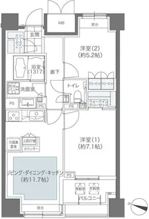 メゾンカルム本郷【14階】の間取り