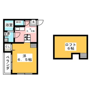 ハーモニーテラス白子町【2階】の間取り