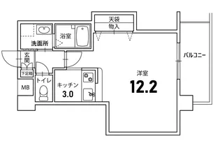 ハイライズ皆実【5階】の間取り
