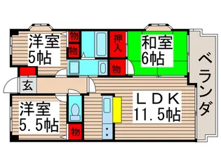 ベルグプレシャデス船橋【2階】の間取り