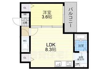 D porta bijou【3階】の間取り
