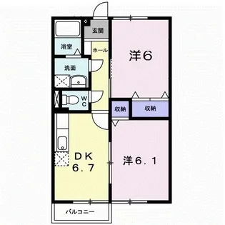リバーサイド アイ【2階】の間取り