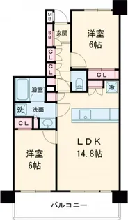 ミオカステーロ国立II【4階】の間取り