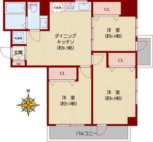 アジュール南大塚【1階】の間取り