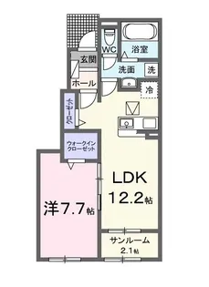 ヴェリタ A【1階】の間取り