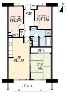 URアルビス寺本【3階】の間取り