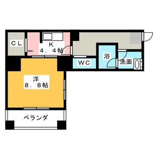 コーキャス馬場町【6階】の間取り