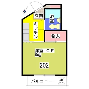 ユタカコーポ【2階】の間取り