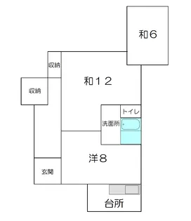 水口アパート【1階】の間取り