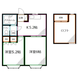 パティオ・ヴィラ【2階】の間取り