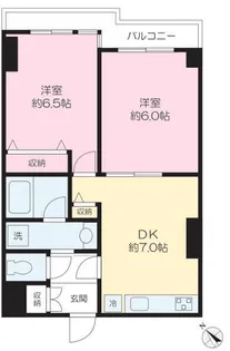 白山麻の実ハイツ【2階】の間取り