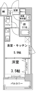 アクタス天神III【6階】の間取り