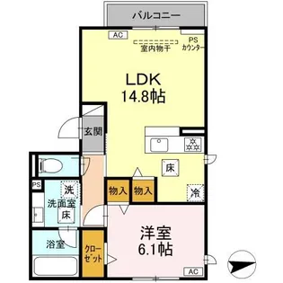 クレスト田神【1階】の間取り