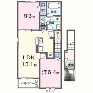 メゾン ドゥ ヴィクトワールII【2階】の間取り