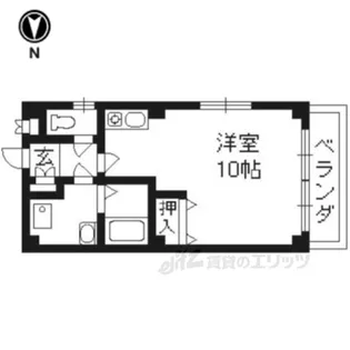 鴨東橋本マンション【3階】の間取り