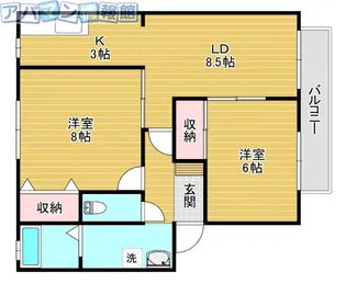 サンガーデン茜ヶ丘B【2階】の間取り