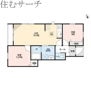 リーブルファイン大治田【1階】の間取り