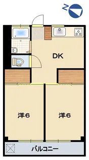 サハラマンション【6階】の間取り