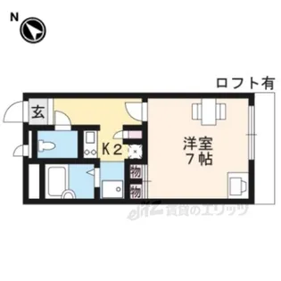レオパレスオンザヒル【2階】の間取り