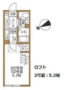 ハーミットクラブハウスケンズ【2階】の間取り