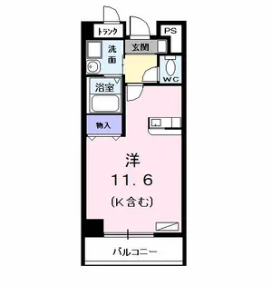 メゾンカルム【1階】の間取り