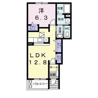 グランシャリオ【1階】の間取り