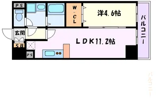 フォレシティ新栄【10階】の間取り
