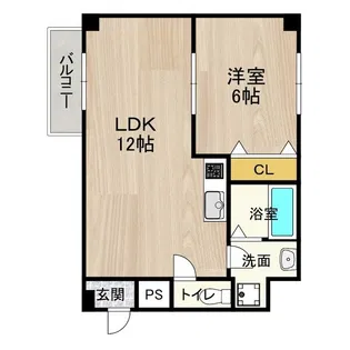 CITY SPIRE難波WESTII【7階】の間取り