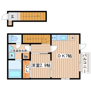 ロジュマン北仙台【2階】の間取り