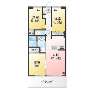 アトレ岡本【7階】の間取り