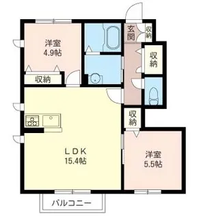 Ponte altoB【1階】の間取り