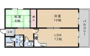 スカイホーム瀬川【1階】の間取り