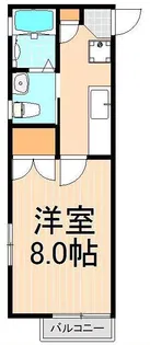 ルピナス町屋【2階】の間取り