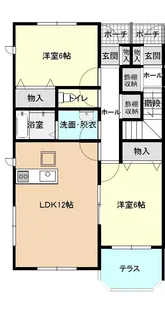 サウスクラウドB【1階】の間取り