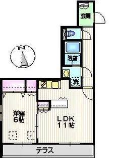 ラークアンシエル成城【1階】の間取り