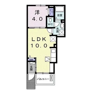 クラール東村 B【1階】の間取り