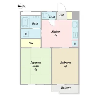 ミツウロコ王子第二マンション【1階】の間取り