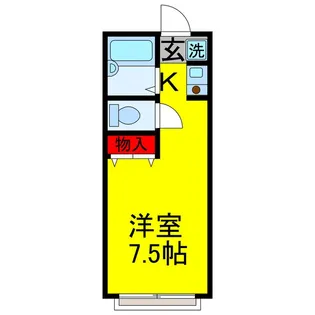 長柄山ハイツ【1階】の間取り