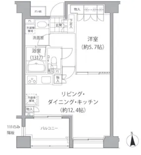 エーデル練馬【11階】の間取り