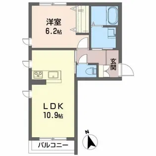 サニーフラット【2階】の間取り
