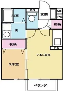 サニーフラット【2階】の間取り
