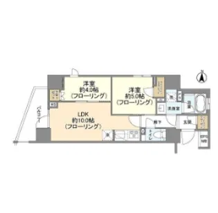 オープンレジデンシア上野入谷【14階】の間取り