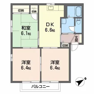 レジデンス植野【2階】の間取り
